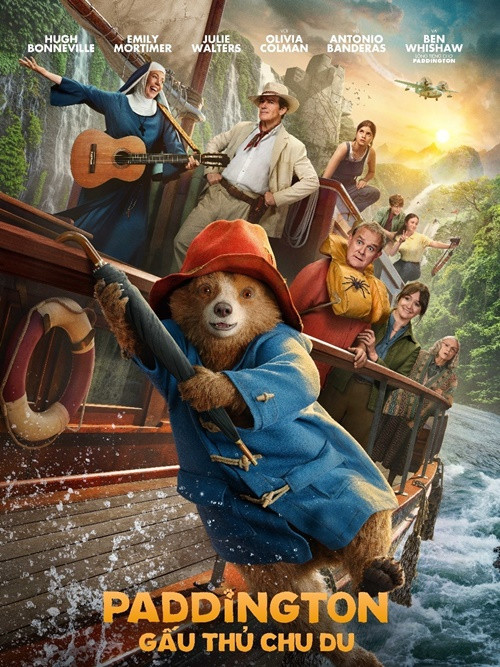 Paddington: Gấu thủ chu du cũng ra rạp vào Tết Nguyên đán 2025. Nội dung phim kể về chú gấu Paddington. Được gia đình Browns nhận nuôi ở Anh, Paddington trở về Peru khi hay tin bác Lucy - người nuôi dưỡng Paddington đã mất tích. Những cánh rừng rậm bạt ngàn, những khúc sông, ngọn núi hiểm trở và muôn vàn thử thách đang chờ đón Paddington cùng nhà Browns trên hành trình tìm kiếm bác Lucy. Ảnh: Galaxy.