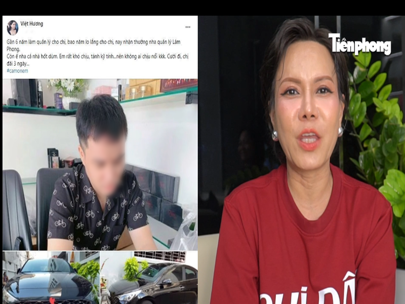 Mới đây, trong cuộc phỏng vấn với Tiền Phong, Việt Hương cho biết, cô có hơn 200 nhân viên. Nữ nghệ sĩ thưởng Tết cho nhân viên ê hề, có cả xe hơi. Ảnh: Tiền Phong.