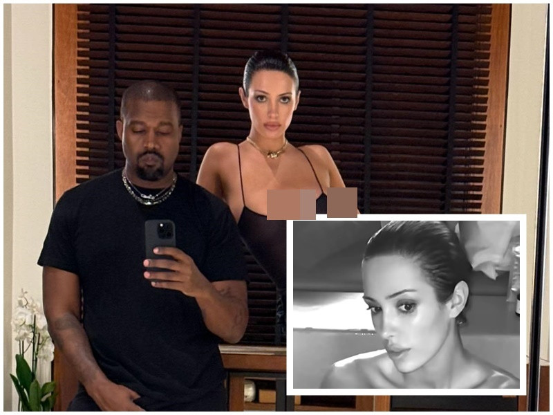 Việc rapper Kanye West công khai đăng ảnh nhạy cảm của vợ trẻ Bianca Censori gây ra ý kiến trái chiều. Ảnh: Saostar, Instagram Kanye West.