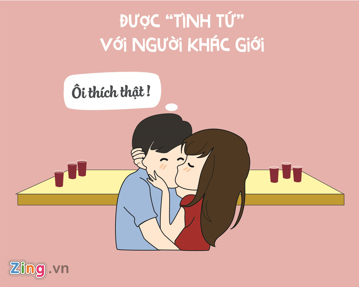 Dare Pong là trò chơi nam nữ phải "động chạm" không ít. Với nhiều người xem, những thử thách như hôn sâu, nhảy sexy, cởi đồ đối phương bằng răng... khá dung tục, nhạy cảm. Nhưng với cá nhân người chơi, điều đó chỉ mang lại cảm giác mới mẻ, thích thú.