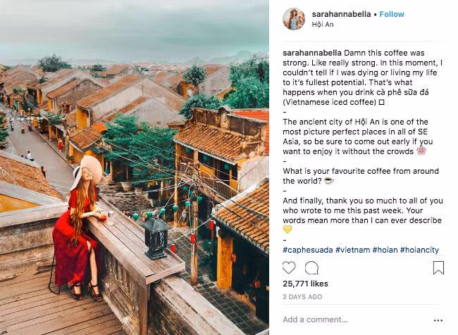 Mới đây, cô nàng đã khiến fan thích thú khi check-in Hội An và Trà Vinh. Hot girl xinh đẹp năm nay 24 tuổi, có cha là người Việt, mẹ là người Úc. Hiện tại, cô đang sinh sống và làm việc tại Đức.