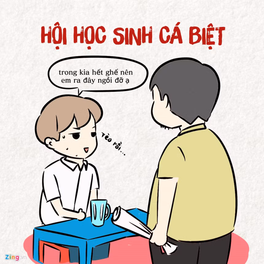 Nhắc đến kiểu học sinh trong lễ khai giảng mà bỏ qua các anh chị cá biệt quả là thiếu sót lớn. Đi trễ đã đành còn không nghiêm túc, báo hiệu một năm học mới đầy biến cố đây.