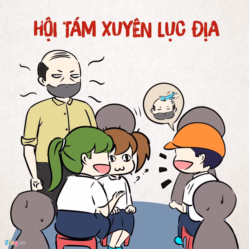 Mặc dù vừa gặp hôm qua thì đám học sinh vẫn không bao giờ thiếu chuyện để nói. Hết xoay ngang bàn soái ca Phó Hằng trong Diên Hi công lược rồi lại xoay dọc bàn tán trang phục của Hậu cung Như Ý truyện. Bọn em có rất nhiều chuyện để nói các thầy cô ơi.