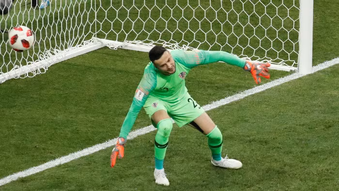 Subasic dường như bắt bóng chưa nhập tâm lắm - Ảnh: TWITTER