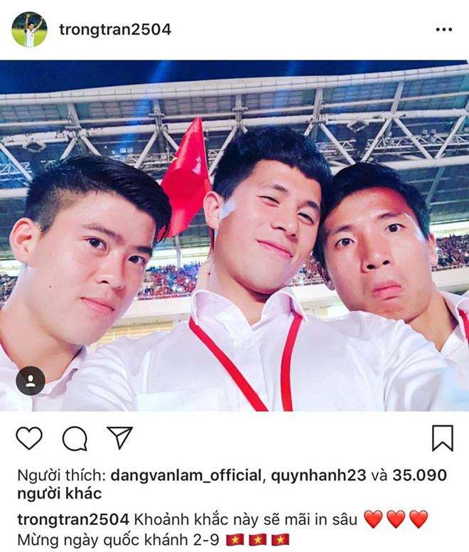 Tien Dung, Quang Hai, Duc Chinh tu tap an uong sau le vinh danh-Hinh-5