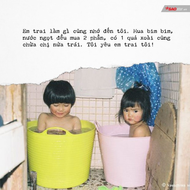 Có đứa em thơm thảo thế này thì quả là tuyệt vời ông mặt trời.