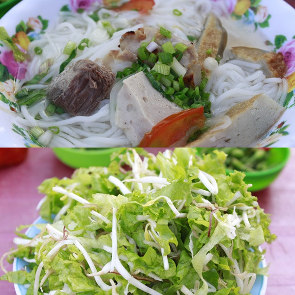 Ẩm thực ở vịnh Vân Phong, đừng quên thưởng thức món bún cá ngon "quên lối về" ngay trước bến Tàu. Món này ăn kèm với rau xà lách thái vụn theo kiểu người Khánh Hòa, mắm tỏi và ớt xanh mới đúng điệu.