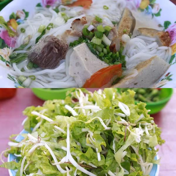 Ẩm thực ở vịnh Vân Phong, đừng quên thưởng thức món bún cá ngon "quên lối về" ngay trước bến Tàu. Món này ăn kèm với rau xà lách thái vụn theo kiểu người Khánh Hòa, mắm tỏi và ớt xanh mới đúng điệu.