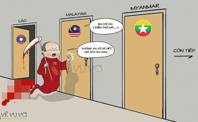 Đánh bại Lào và Malaysia, đội tuyển Việt Nam vươn lên vị trí thứ hai với 6 điểm tại bảng A tại AFF Cup 2018. Ảnh: Vẽ vu vơ.