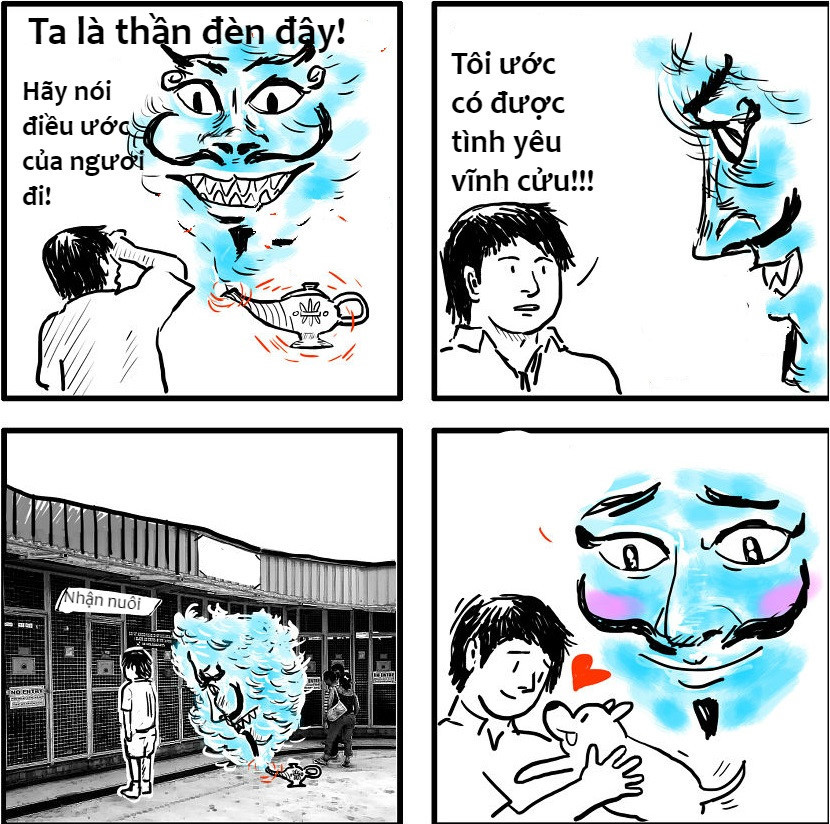 Một con chó sẽ yêu thương chủ nhân đến suốt đời. Chúng sẽ hạnh phúc biết bao nếu có người chủ nhân tốt bụng.