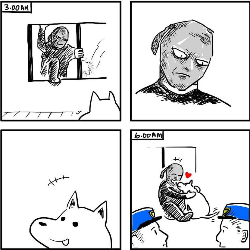 Nhưng dù là chó hay mèo, sự đáng yêu của chúng vẫn khiến ta hạnh phúc và "tan chảy", dù chúng ta có là người xấu hay tốt.