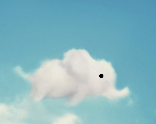 Bạn có hình dung ra, trên bầu xanh bao la kia có một chú voi nhỏ bằng bông đang lững thững bay không.