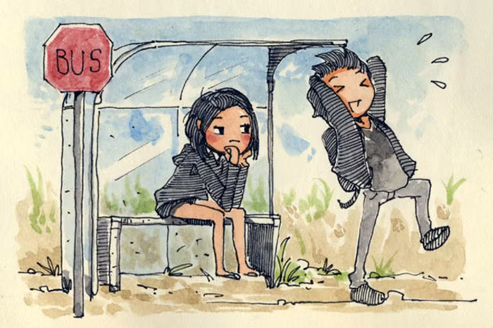 Khác với đôi bình thường, vẫn hẹn hò nhau mỗi tối, đưa nhau đi dạo những cuối tuần, cặp yêu xa tranh thủ ngày được gặp nhau để cùng đi tới những nơi họ từng muốn đến.