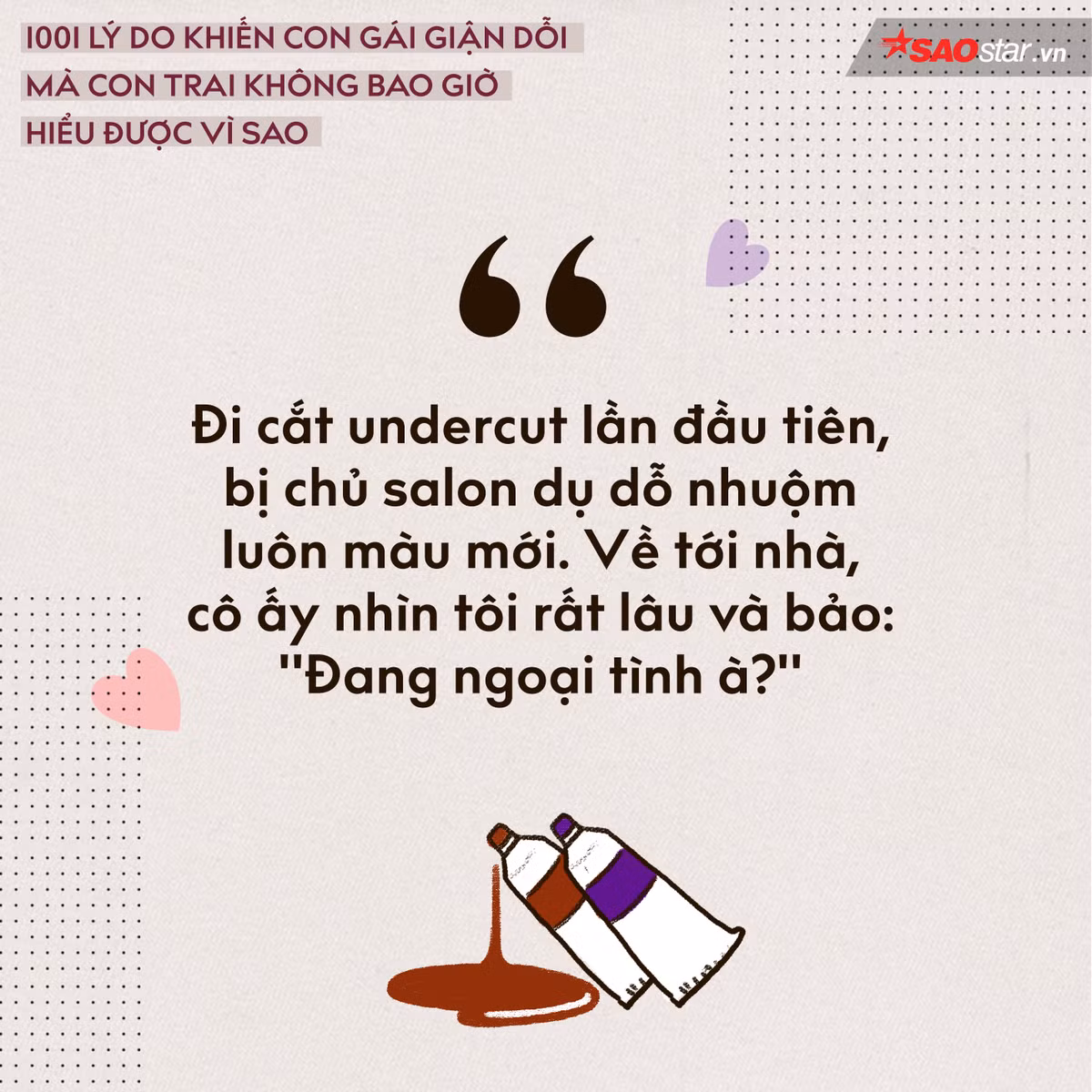 Anh đẹp lên là để em hãnh diện thôi mà, sao em đa nghi quá vậy…