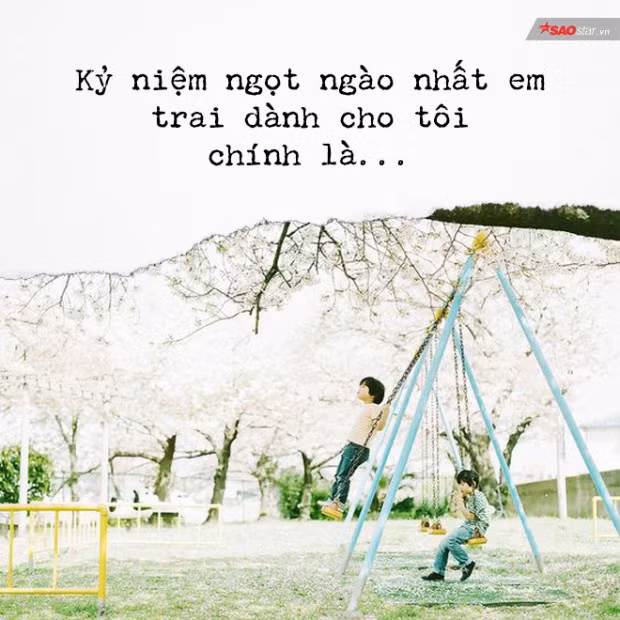 "Tan chảy" trước những câu nói ngọt lịm của cậu em trai.