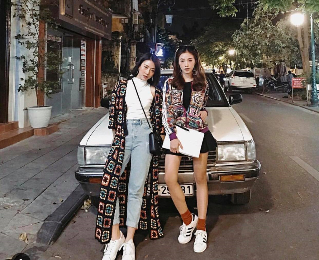 Salim - Quỳnh Anh Shyn thường xuyên chọn đồ "ton sur ton". Ảnh: FBNV