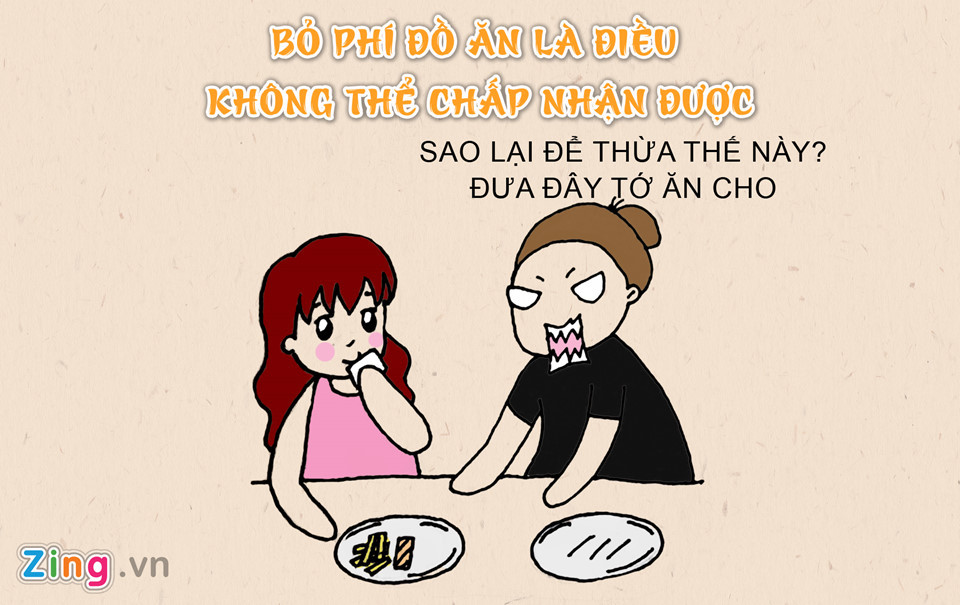 Người ta chỉ cần ăn vài miếng là no, còn mình thì sau khi no vẫn ăn thêm vài miếng nữa được.