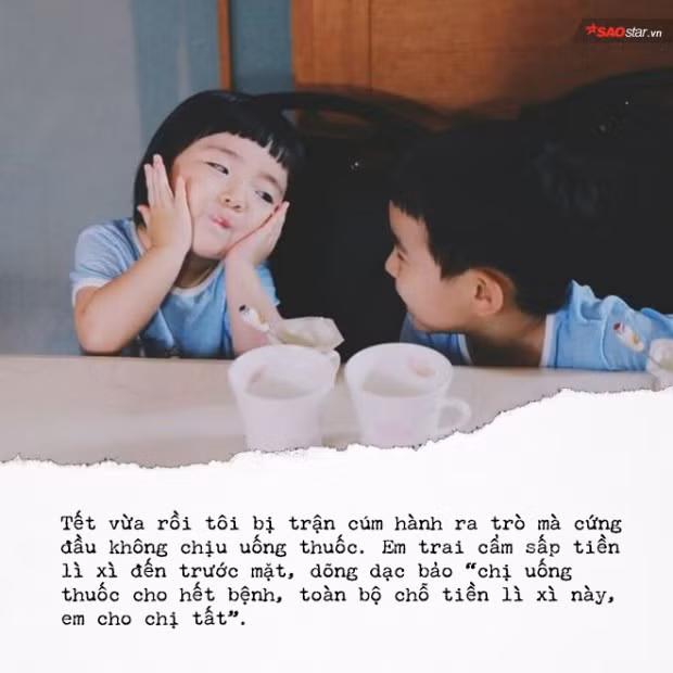 Nếu em trai nào trên thế giới này cũng đáng yêu như thế thì có 10 cậu em tớ cũng bằng lòng.