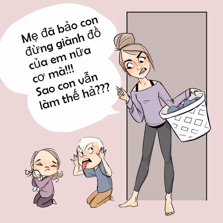 Mẹ cũng là người giải quyết cả những mâu thuẫn giữa các con.