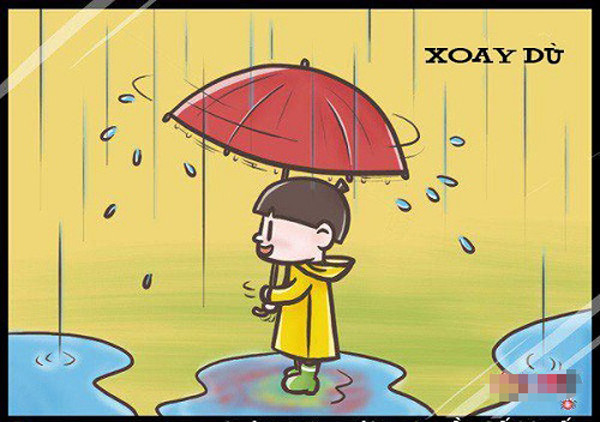 Tuổi thơ của thế hệ 8X những ngày mưa, là gương mặt hạnh phúc, đôi chân nhỏ bé nhảy vòng vòng qua những vũng nước mưa, xoay xoay cây dù và hát líu lo.