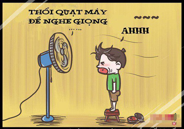 Trong công cuộc tập làm ca sĩ, chắc hẳn chúng ta không thể bỏ qua phần tập luyện đầy thú vị này, Đứng trước quạt và... hát, La lá la.