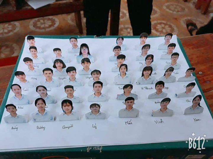  Sơ đồ lớp toàn ảnh thẻ nghiêm túc và chỉn chu thế này, chắc hẳn đây là lớp "con nhà người ta" trong truyền thuyết rồi. Ảnh: Đào P. Thảo.