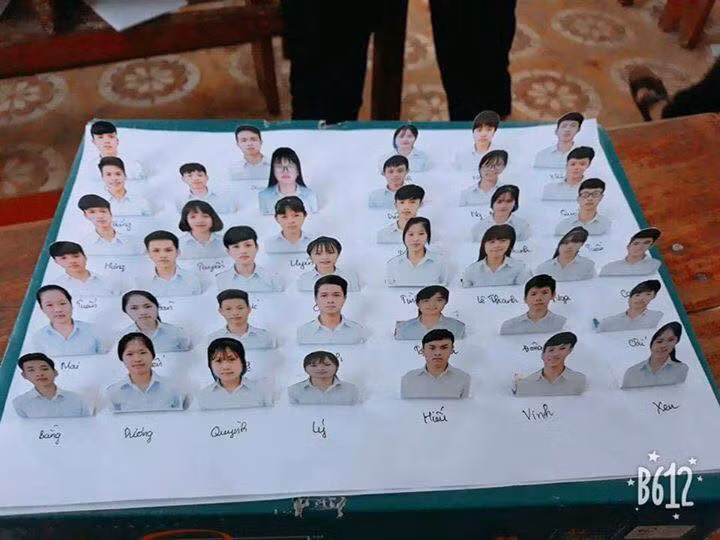  Sơ đồ lớp toàn ảnh thẻ nghiêm túc và chỉn chu thế này, chắc hẳn đây là lớp "con nhà người ta" trong truyền thuyết rồi. Ảnh: Đào P. Thảo.