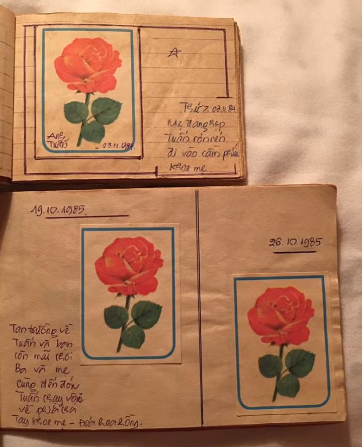 Đây là quyển sổ bé ngoan, nơi lưu lại những tấm phiếu bé ngoan từ những năm 1984. Sau khi được chia sẻ nhận được rất nhiều xúc động của cư dân mạng.