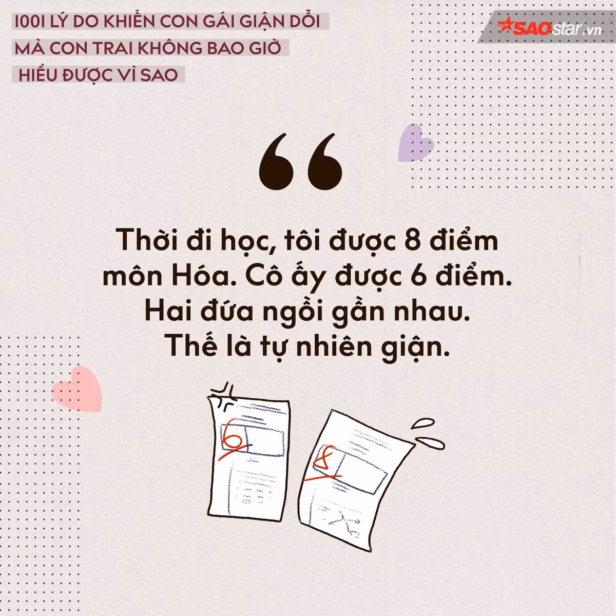 Học giỏi thế mà không bày à? Im im làm một mình, ôm điểm cao một mình à?