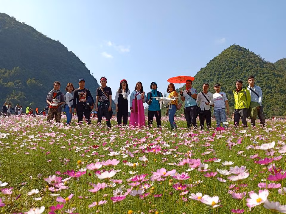 Để được vào chụp ảnh, khách tham quan Thung lũng hoa Bắc Sơn phải mất phí là 60.000 đồng/người. Bù lại, bạn sẽ được cùng bạn bè, gia đình hòa mình, thư giãn giữa không gian hoa cỏ bát ngát, ngập tràn hương sắc và ghi lại những khoảnh khắc đẹp cùng các loại hoa đang đua nở ở đây.