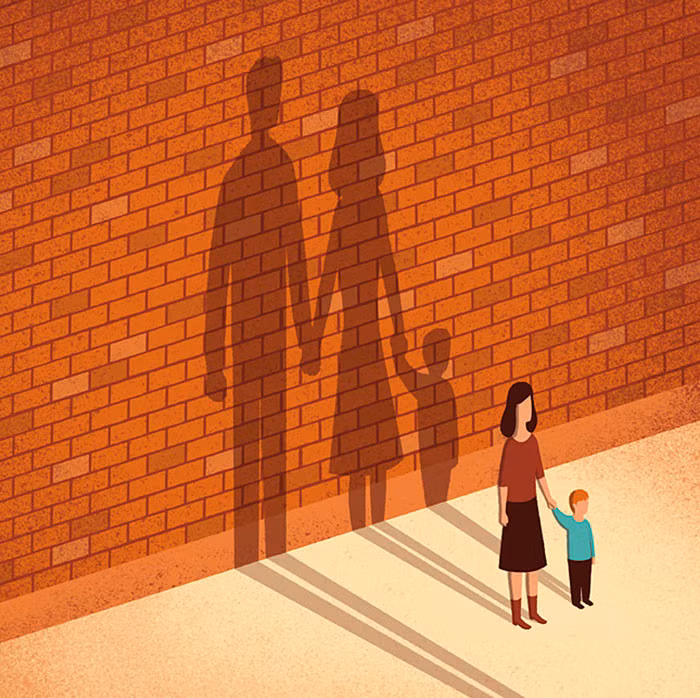 Dù không còn ở bên cạnh hai mẹ con, cha vẫn luôn dõi theo, là cái bóng vững chắc trong tim mỗi người.