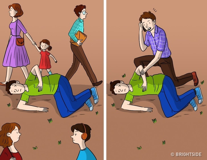 Càng nhiều người, tỷ lệ ngó lơ càng cao. Bạn đã bao giờ chứng kiến tình huống này chưa? Một thực tế là nếu cần giúp đỡ giữa đám đông, rất ít người đoái hoài đến nạn nhân, vì họ nghĩ chẳng đến lượt mình. Chính vì vậy, không ít tình huống đau lòng xảy ra.