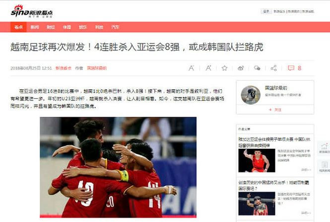 Bao Trung Quoc thua nhan doi nha khong bang Olympic Viet Nam