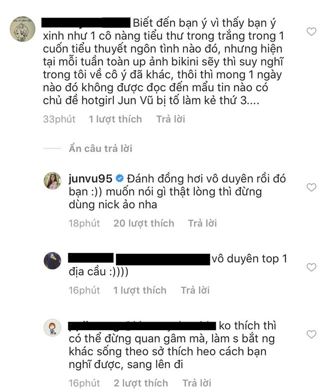 Jun Vũ thẳng thắn đáp trả khi bị nói có nguy cơ làm kẻ thứ ba.