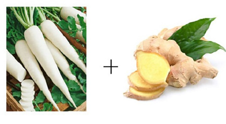 Gừng và củ cải đường: Thành phần bao gồm 1 muỗng canh nước ép gừng 1 muỗng canh nước ép củ cải đường, một vài giọt nước cốt chanh. Đầu tiên trộn nước ép củ cải đường, nước ép gừng và vài giọt nước cốt chanh. Sau đó dùng lên da đầu và tóc, để nó trong 40 phút rồi rửa sạch nó với nước bình thường. Lặp lại điều này 2 lần một tuần để có kết quả tốt hơn.