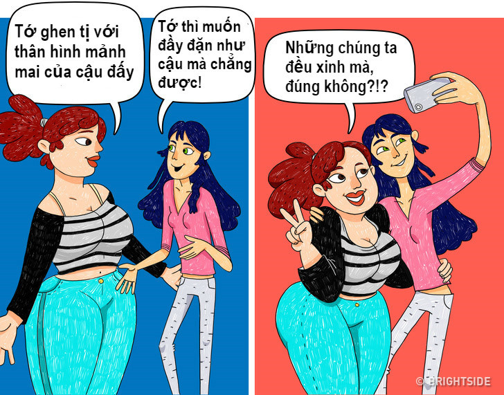 Bộ tranh: Sẽ ra sao khi nàng béo và gầy chơi thân với nhau? - Hình 8 Bo tranh: Se ra sao khi nang beo va gay choi than voi nhau?-Hinh-8