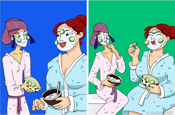 Bộ tranh: Sẽ ra sao khi nàng béo và gầy chơi thân với nhau? - Hình 9 Bo tranh: Se ra sao khi nang beo va gay choi than voi nhau?-Hinh-9