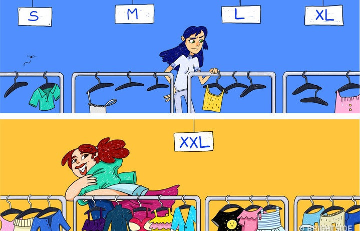 Bộ tranh: Sẽ ra sao khi nàng béo và gầy chơi thân với nhau? - Hình 4 Bo tranh: Se ra sao khi nang beo va gay choi than voi nhau?-Hinh-4