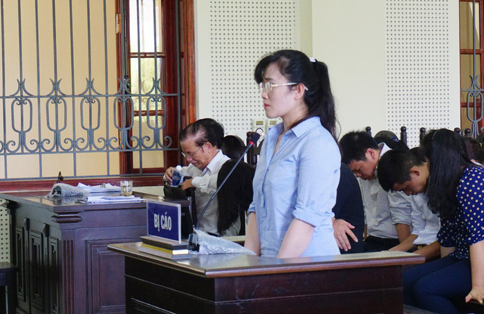 Bị cáo Nguyễn Thị Lam tại phiên tòa ngày 6-7 - Ảnh: H.THƯƠNG