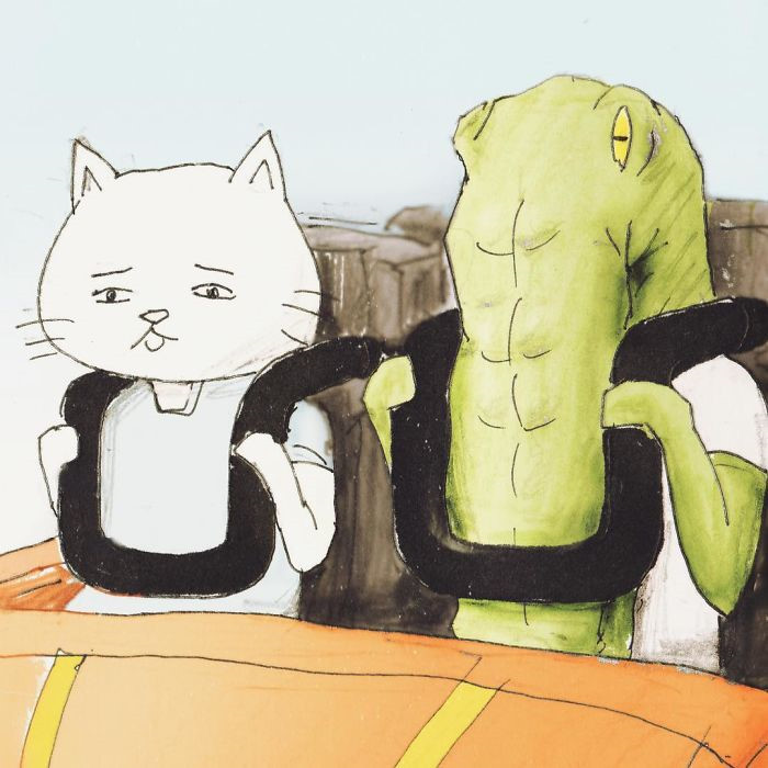 Bộ tranh: Cá sấu sẽ bi hài ra sao nếu sống như loài người? - Hình 3 Bo tranh: Ca sau se bi hai ra sao neu song nhu loai nguoi?-Hinh-3