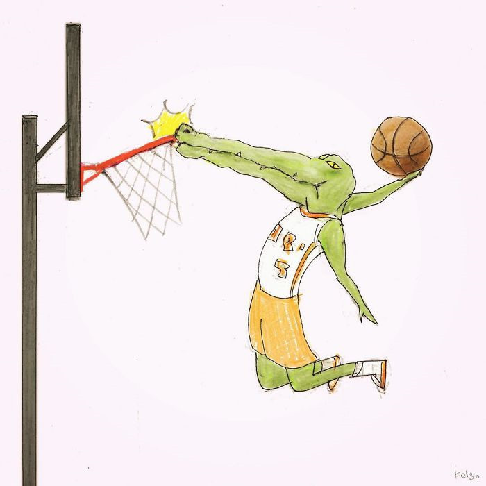 Bộ tranh: Cá sấu sẽ bi hài ra sao nếu sống như loài người? - Hình 6 Bo tranh: Ca sau se bi hai ra sao neu song nhu loai nguoi?-Hinh-6