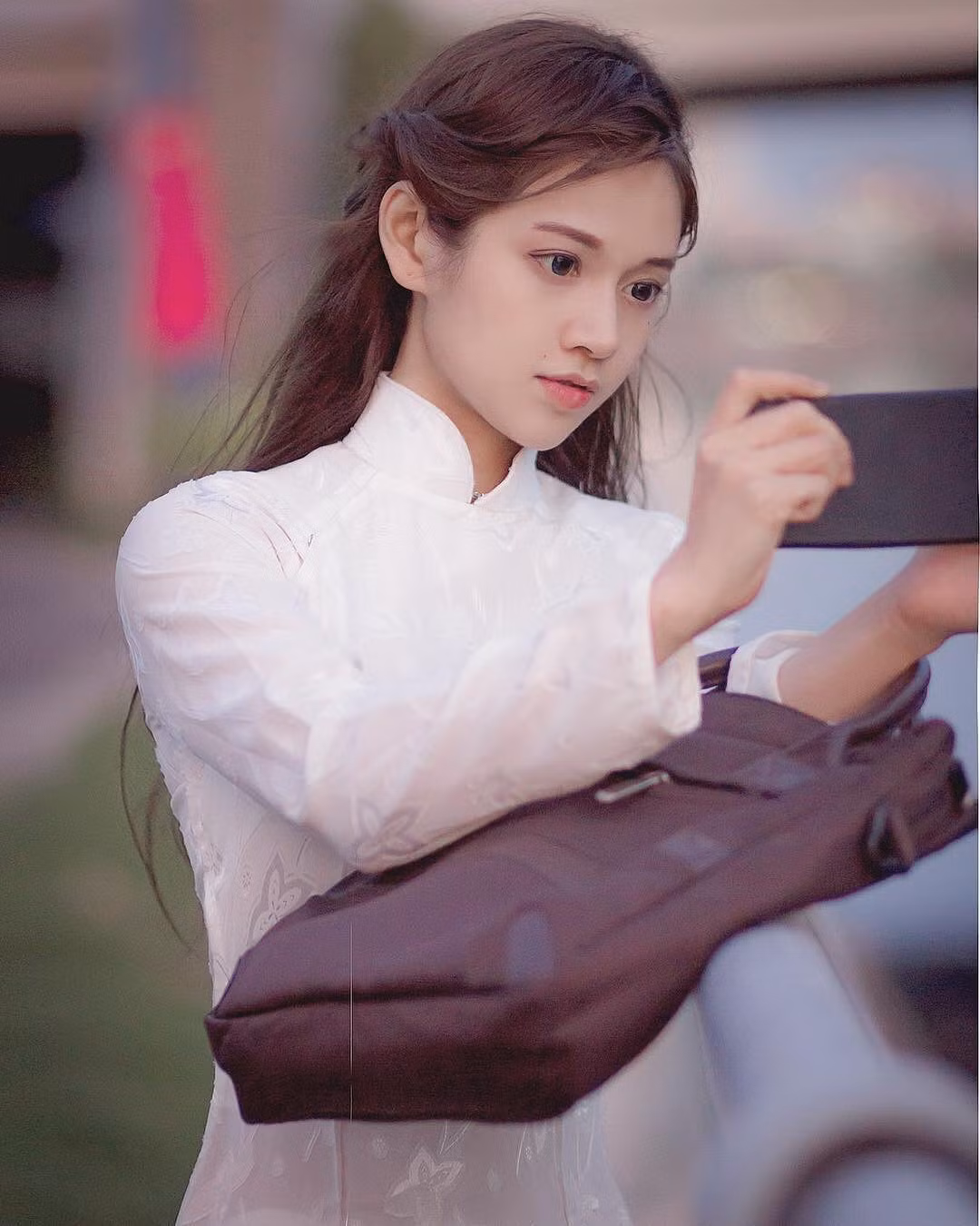 Hot girl Macy Pine (Hoàng Mây) gương mặt xinh đẹp trong sáng như búp bê. Bảo sao cô nàng lại "nổi đình nổi đám" trên mạng xã hội.