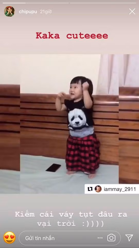 Fan nhí cũng quần tụt váy giống Chi Pu.