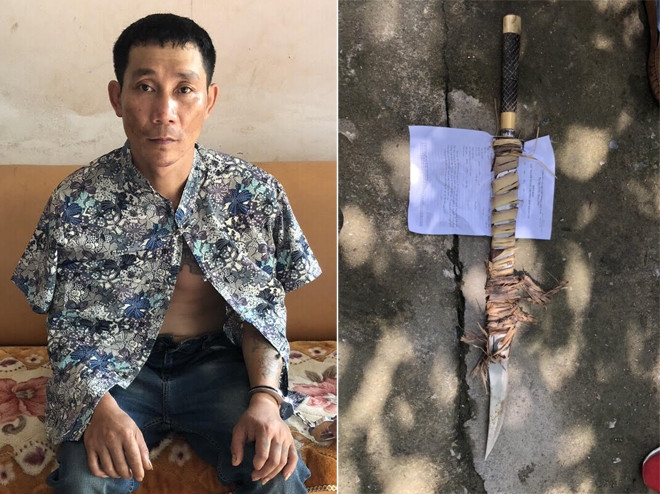 Nguyễn Tiến Thành cùng hung khí gây án