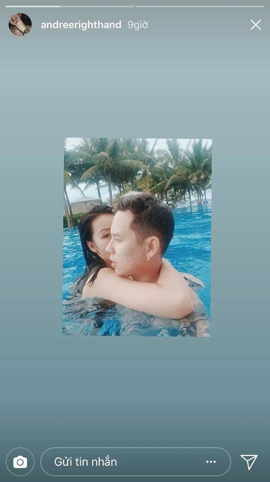 Nam rapper Andree công khai ảnh tình tứ bên bạn gái mới xinh đẹp. Ảnh chụp màn hình.