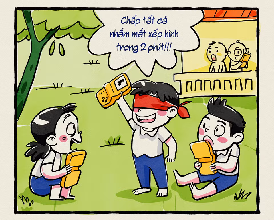 Đồ chơi xếp hình: Huyền thoại một thời là đây. Đảm bảo đến bây giờ vẫn có người vẫn không hiểu tại sao chỉ có di chuyển lên xuống, ngang dọc, cùng với một ô “thừa” ở góc trên cùng, mà 2 chục ô vuông nhỏ xíu lộn xộn kia lại có thể ghép thành hình mẫu được! Vậy mà cũng có đứa siêu nhân xếp nhoay nhoáy cho bao bạn “lác mắt”. Lớn lên loáng thoáng biết là nó có quy luật nhưng mà thôi cũng đành kệ, không thể thay đổi quá khứ mình là kẻ “đứng nhìn” được rồi, xót xa...