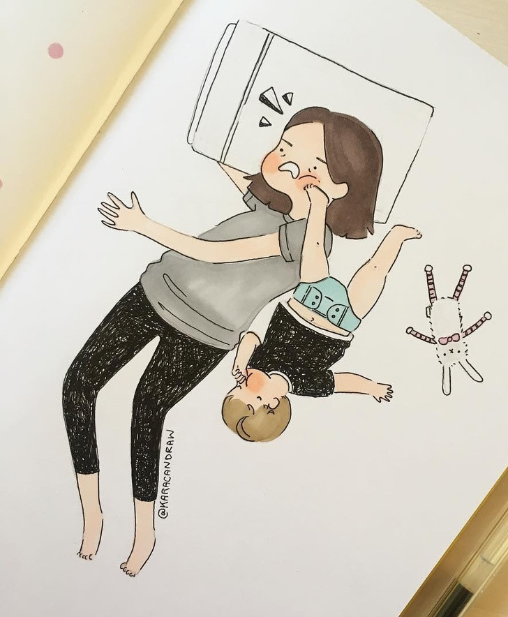 Làm mẹ rồi, muốn ngủ một giấc yên ổn tới sáng cũng là thử thách đấy. Hãy quen với việc trong đêm tối bỗng dưng thức giấc một cách đau điếng vì... bị con đạp. Nhưng mà điều đó có gì lớn lao đâu, việc xuất hiện một thành viên mới khiến gia đình nhỏ hạnh phúc hơn bao giờ hết.