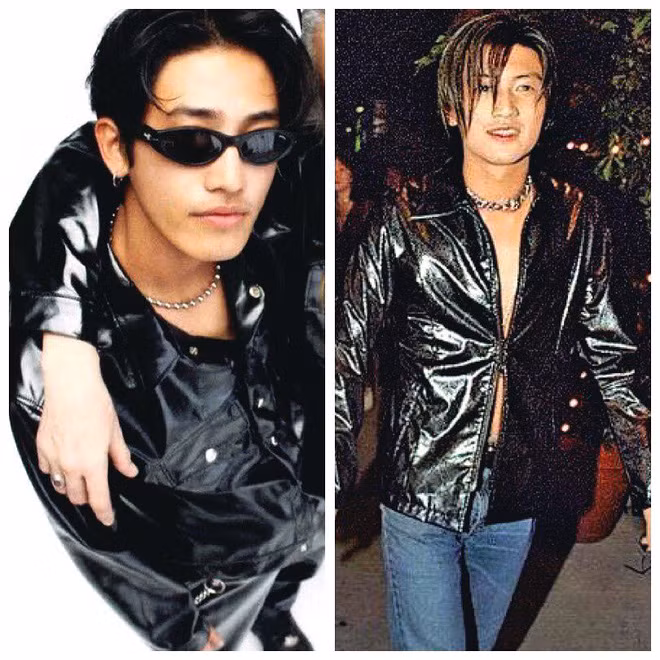 Hình ảnh ghép cạnh Tạ Đình Phong.