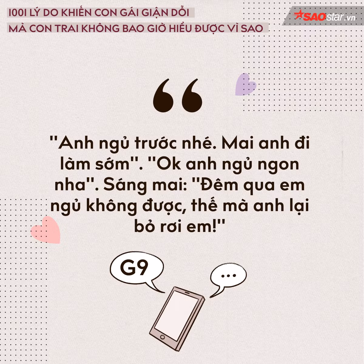 Rút kinh nghiệm, cố gắng đừng bao giờ ngủ trước cô ấy…