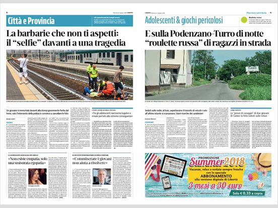 Vụ việc người đàn ông chụp ảnh "tự sướng" cạnh tai nạn bị truyền thông Ý lên án mạnh mẽ - Ảnh: TWITTER